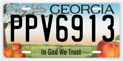 GA license plate PPV6913