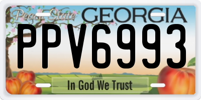 GA license plate PPV6993