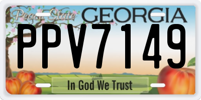 GA license plate PPV7149