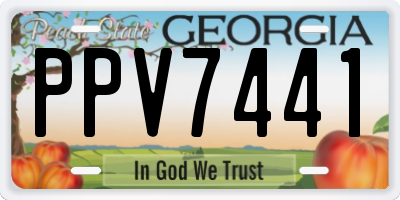 GA license plate PPV7441