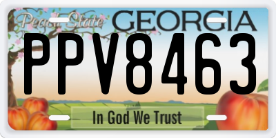 GA license plate PPV8463