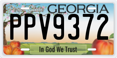 GA license plate PPV9372