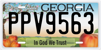 GA license plate PPV9563
