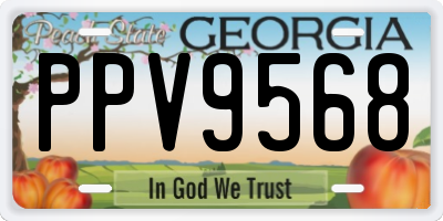 GA license plate PPV9568