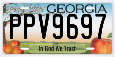GA license plate PPV9697