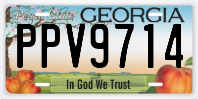 GA license plate PPV9714