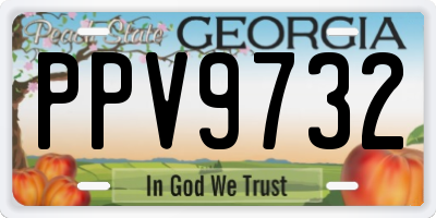 GA license plate PPV9732
