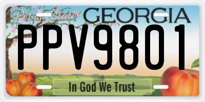 GA license plate PPV9801