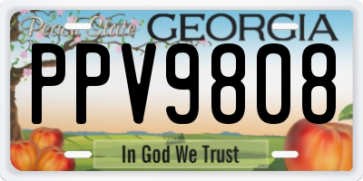 GA license plate PPV9808