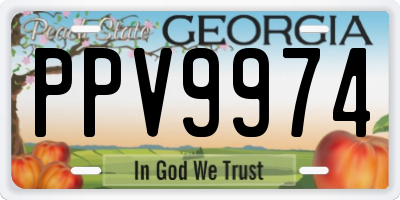 GA license plate PPV9974