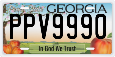GA license plate PPV9990
