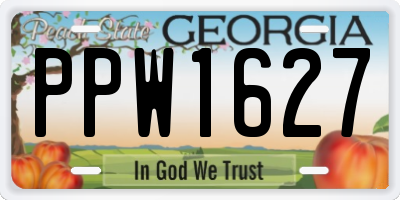 GA license plate PPW1627