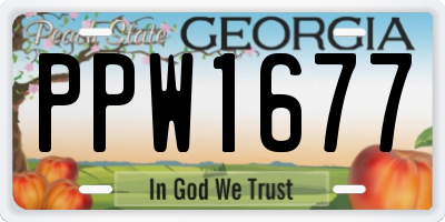 GA license plate PPW1677