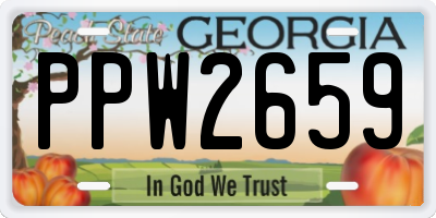 GA license plate PPW2659
