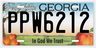 GA license plate PPW6212