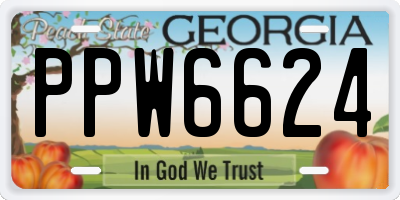 GA license plate PPW6624