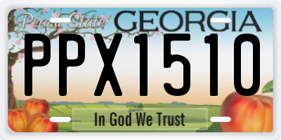 GA license plate PPX1510