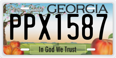 GA license plate PPX1587