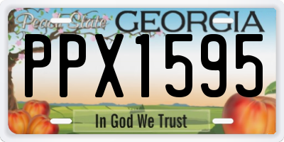 GA license plate PPX1595