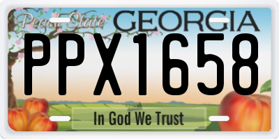 GA license plate PPX1658
