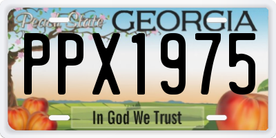 GA license plate PPX1975