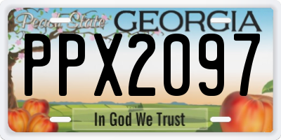 GA license plate PPX2097