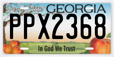 GA license plate PPX2368