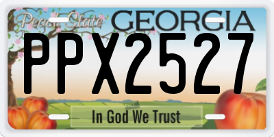 GA license plate PPX2527
