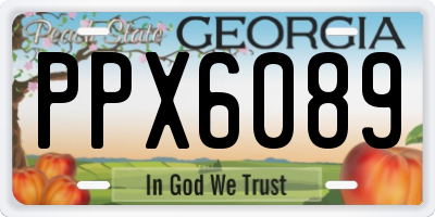 GA license plate PPX6089