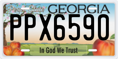 GA license plate PPX6590