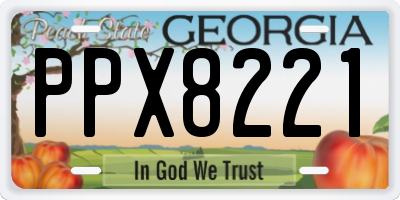 GA license plate PPX8221
