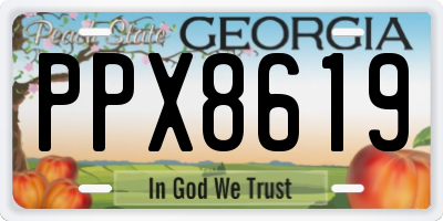GA license plate PPX8619