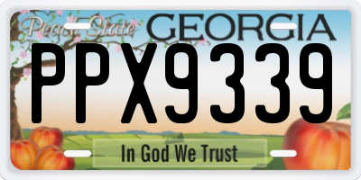GA license plate PPX9339