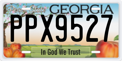 GA license plate PPX9527