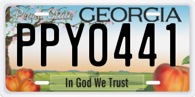 GA license plate PPY0441