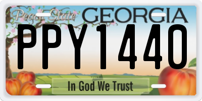 GA license plate PPY1440