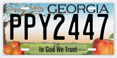 GA license plate PPY2447