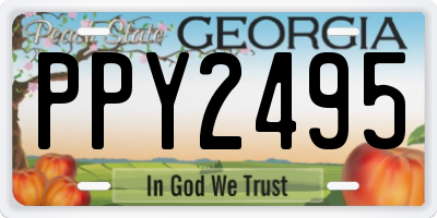GA license plate PPY2495