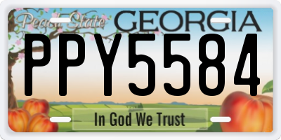 GA license plate PPY5584