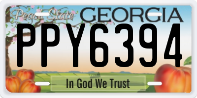 GA license plate PPY6394