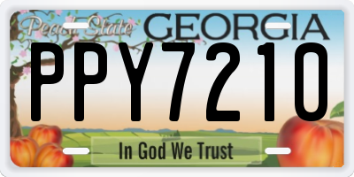 GA license plate PPY7210