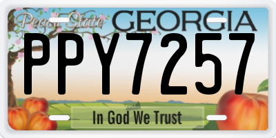 GA license plate PPY7257