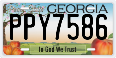 GA license plate PPY7586
