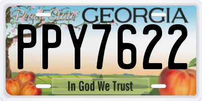 GA license plate PPY7622