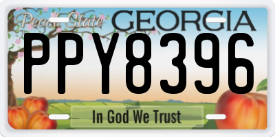 GA license plate PPY8396