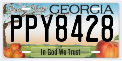 GA license plate PPY8428