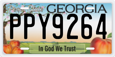 GA license plate PPY9264