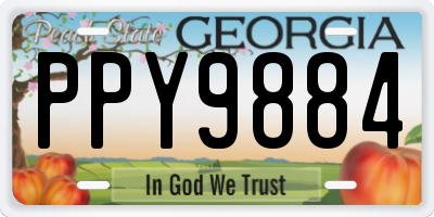 GA license plate PPY9884