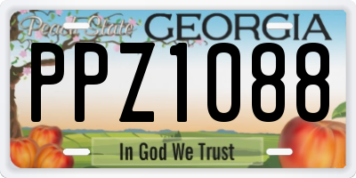 GA license plate PPZ1088
