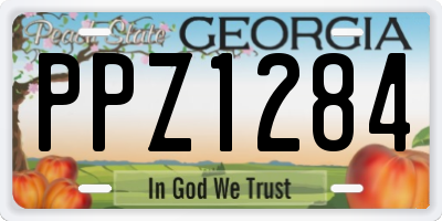 GA license plate PPZ1284